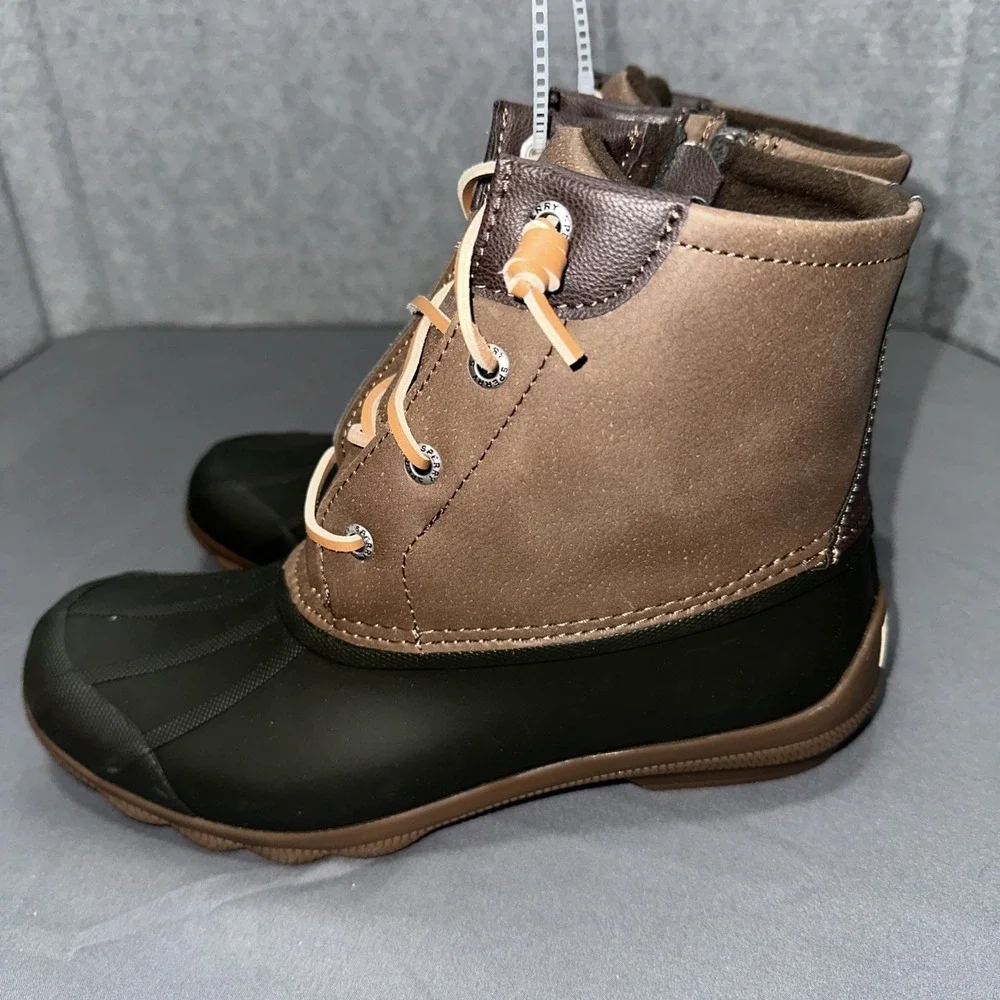 Sperry Women's Top-Sider Saltwater Nylon Brown Duck Boots STS80524 Size 7.5